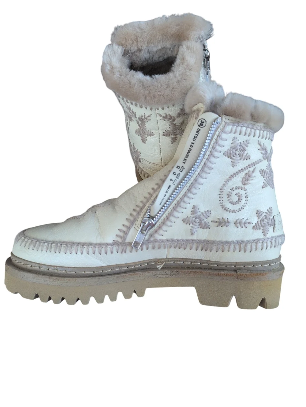 Setsu 3.0. Paisley Ankle Boot Buttermilk Leather Wheat - Picture 6 of 6